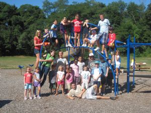 Dyer Hill Playground kids and their counselors